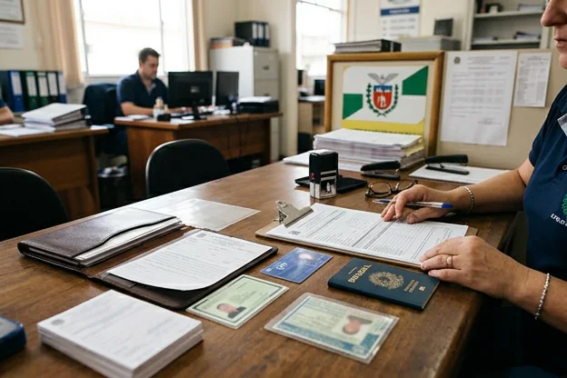 Documentos necessários para CNH organizados em Campo Largo.